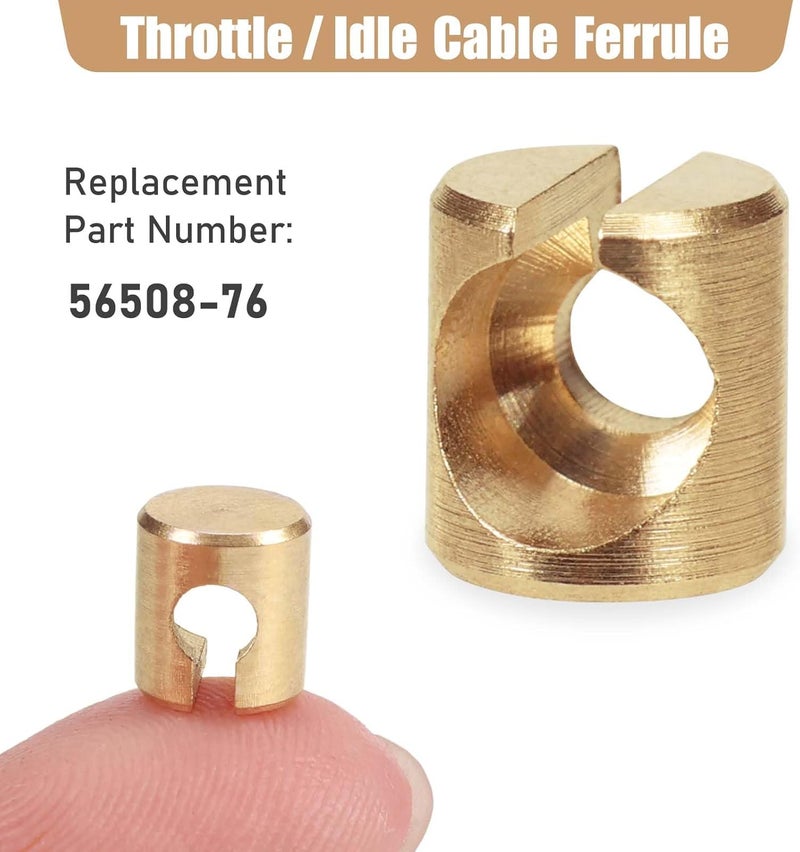 Atesilor 20 Pcs Throttle and Idle Cable Ferrules for Harley Davidson 1982-2017 Carburetor, Replacement Throttle Cable End Nut 56508-76 - Image 2